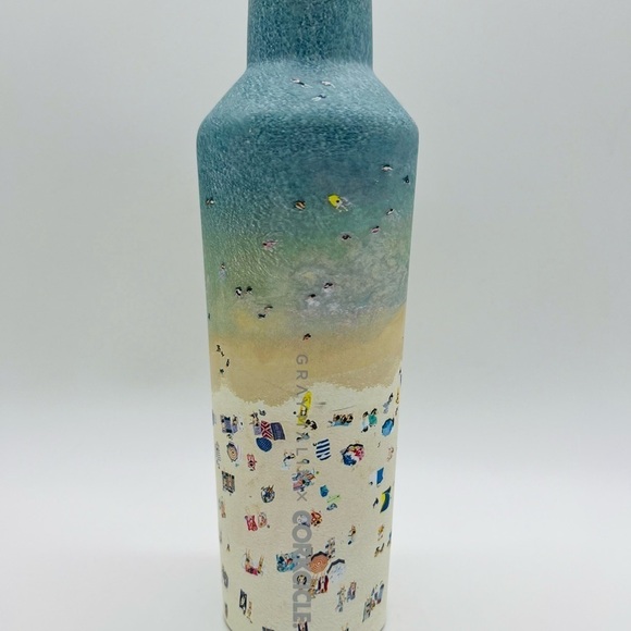 GRAY MALIN X CORKCICLE 16 OZ INSULATED WATER HYDRATION BOTTLE WITH BEACH SCENE - Picture 2 of 13